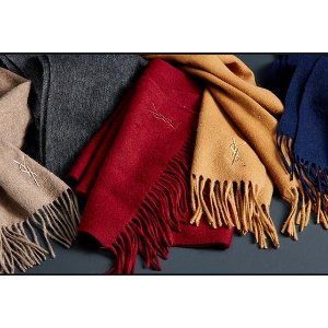 Yves Saint Laurent 羊绒羊毛混纺围巾