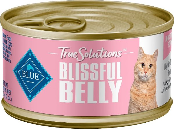 True Solutions Blissful Belly Digestive Care Formula Wet Cat Food, 3-oz, case of 24 - Chewy.com
