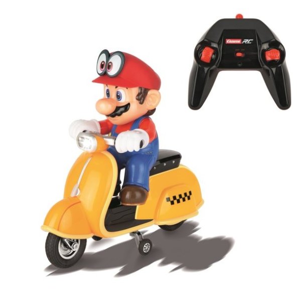 RC 1:18 Scale 2.4GHz Radio Remote Control Super Mario Odyssey Scooter - Mario w/ Longlife LiFePo4 Rechargeable Battery