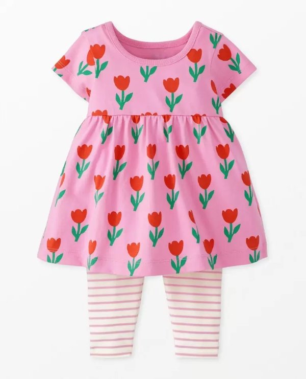 Baby Print Skirted Bodysuit
