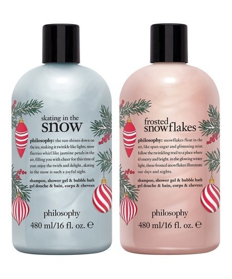 | Snowflakes 16-Oz. Shampoo, Shower Gel & Bubble Bat & Skating in the Snow 16-Oz. Shampoo, Shower Gel & Bubble Bath