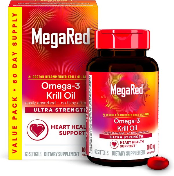 Omega-3 磷虾油胶囊 1000mg 60粒