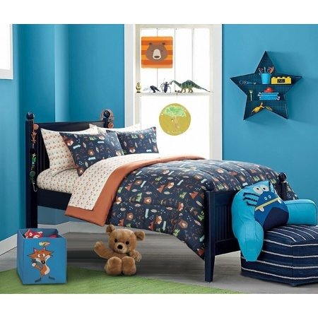 Kids Safari Boy 4 Piece Toddler Comforter Set