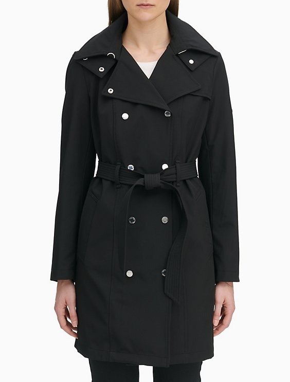 Soft Shell Double Breasted Trench Coat