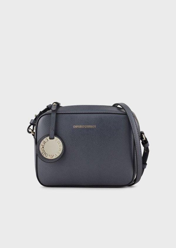 Mini Shoulder Bag With Grainy Print for Women | Emporio Armani