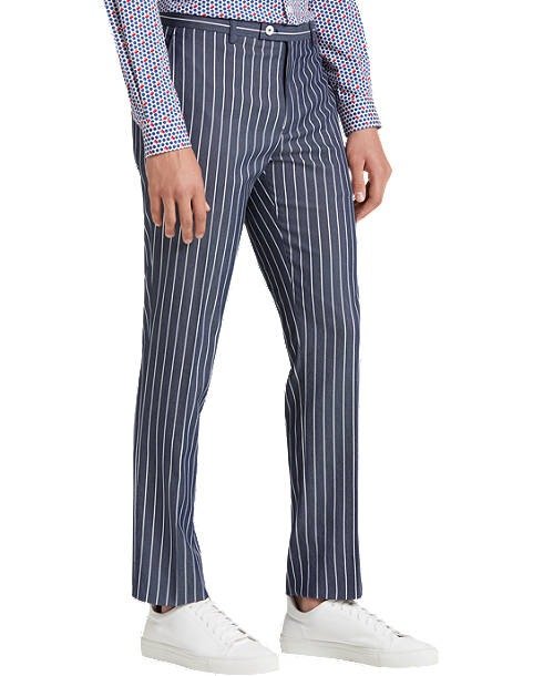 Slim Fit Suit Separates Dress Pants, Denim Blue Stripe - Men's Suits | Men's Wearhouse
