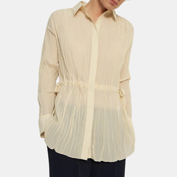 Pleated Shirt in Poly
