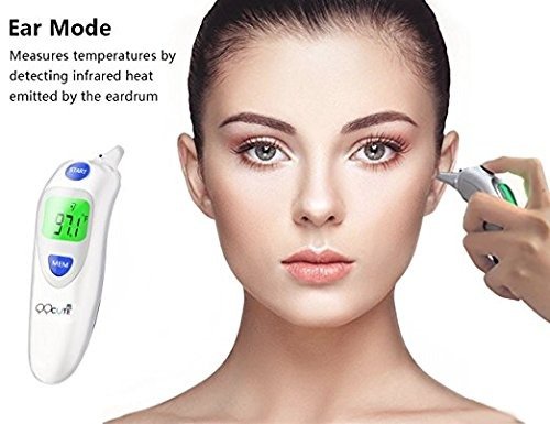 Digital Infrared Baby Forehead Thermometer with Ear Function More Accurate Medical Fever Body Basal Thermometers Suitable for Infant Kid Adult - FDA and CE Approved