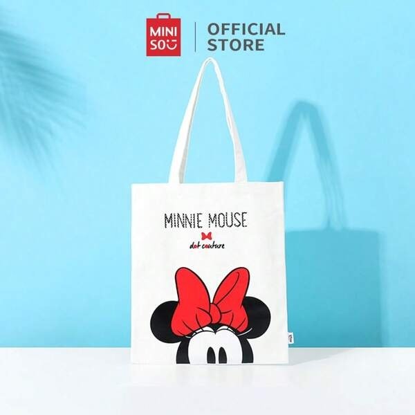 Miniso Disney Minnie Series Cartoon Tote Shopping Bag