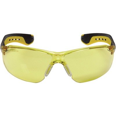 Flat-Temple Amber-Lens Safety Glasses — Model# 47013-WV6