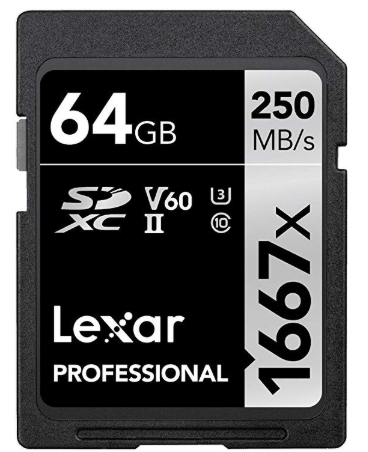 Lexar Professional 1667X 64GB SDXC Uhs-II / U3 SD卡