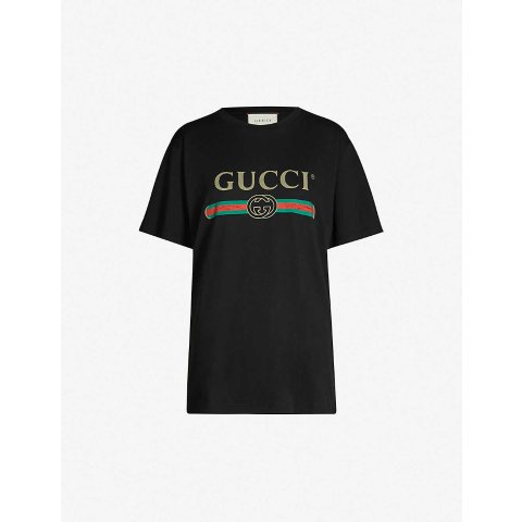 Gucci美国官网售价$480Logo T恤