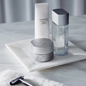 Last Day: With  $100+ Men's Skin Care @ Shiseido