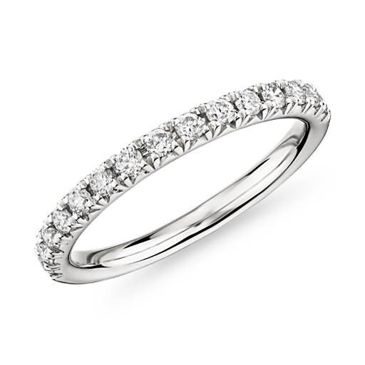 French Pave Diamond Wedding Ring in 14k White Gold (1/3 ct. tw.) | Blue Nile