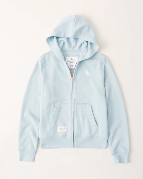 girls full-zip icon hoodie | girls clearance | Abercrombie.com