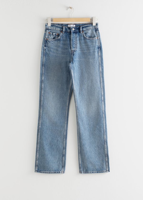 Straight Mid Waist Jeans