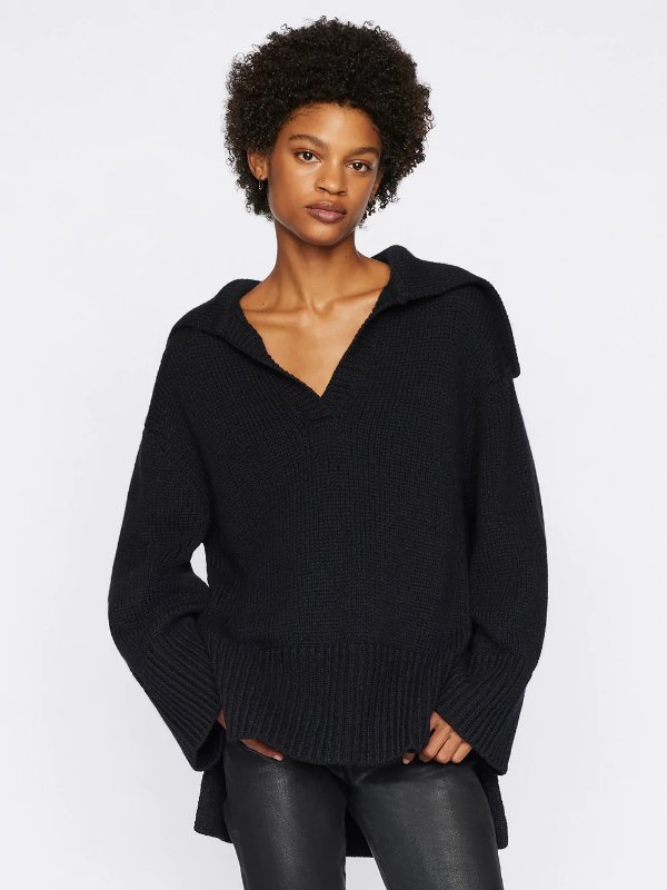 Oversized Collar Sweater -- Noir