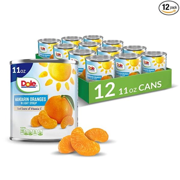 Dole Canned Mandarin Oranges, 11 Oz, 12 Count