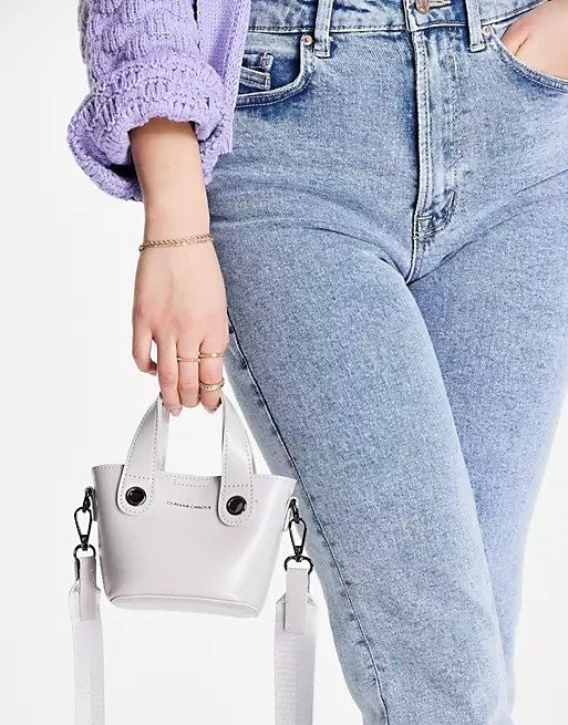 mini grab bag in gray