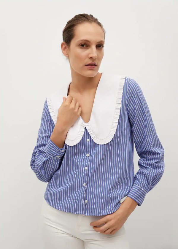 Babydoll collar cotton shirt - Women | OUTLET USA