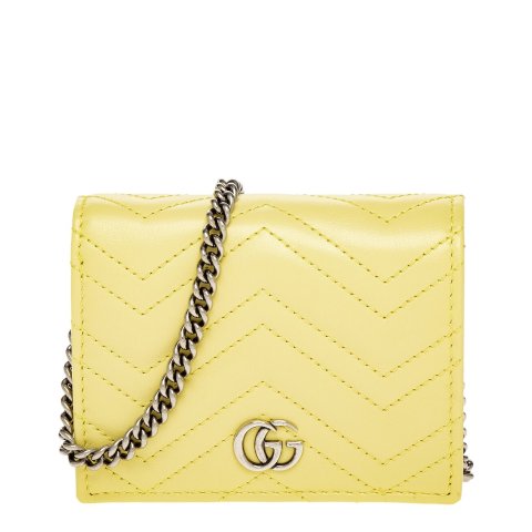 GucciGG Marmont Leather Wallet On Chain