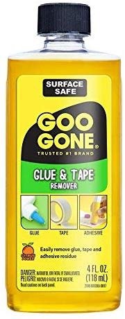 Goo Goo Glue and Tape Adhesive Remover - 4 Ounce - Removes Adhesives Stickers Crayon Glue Tape Gum Window Decals Glitter Labels