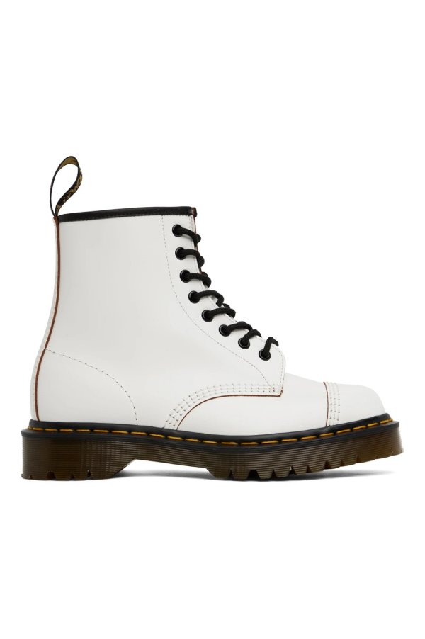 White 'Made In England' 1460 Bex Boots