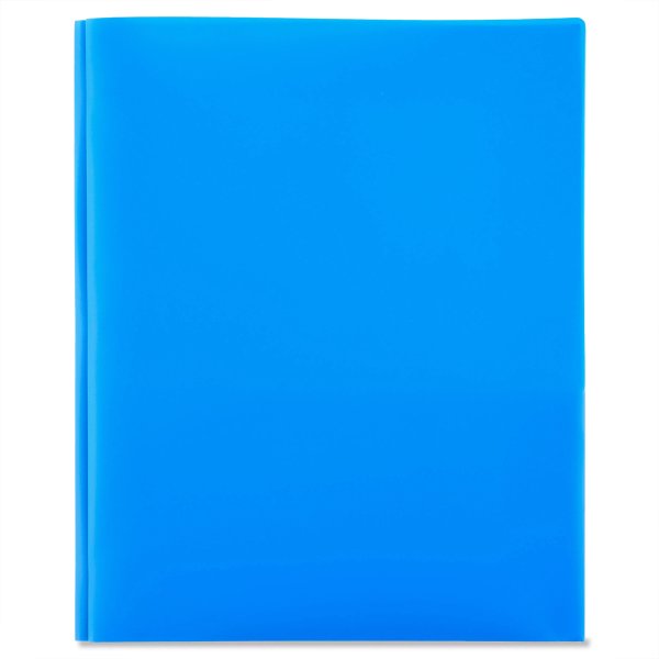3-Prong 2-Pocket Poly Folder, Blue