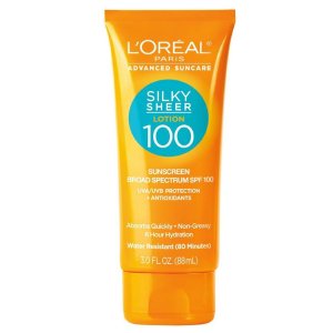 L'Oreal Paris Advanced Suncare Silky Sheer Lotion SPF 100, For All Skin Types, 3 Fluid Ounce