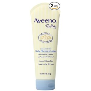 Aveeno Baby Daily Moisture Lotion, Fragrance Free, 8 Ounce (Pack of 2)