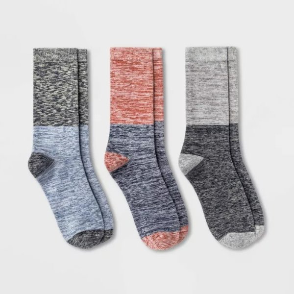 Men's Colorblock Crew Socks 3pk - Goodfellow & Co™ 10-13