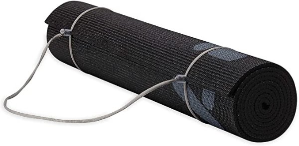 FILA Accessories Yoga Mat - Classic Exercise Mat with Carrying Strap Sling for Yoga, Pilates, Stretching & Gym Floor Workouts (68" L x 24" W x 5mm Thick)