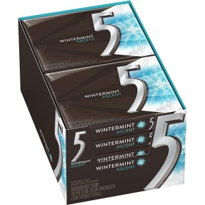 Five 15 Piece (Pack of 10), 5 Gum Winter-Mint Ascent Sugar-Free Gum