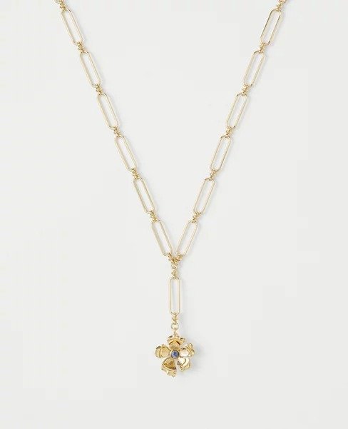 Metal Flower Pendant Necklace | Ann Taylor