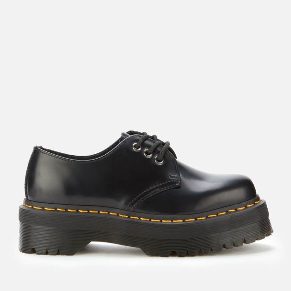 1461 Quad Leather 3-Eye Shoes - Black - UK 3