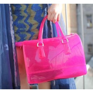 Furla Candy Medium Satchel Bag, Bright Pink