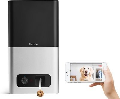 Bites Wi-Fi Pet Camera & Treat Dispenser, Matte Silver