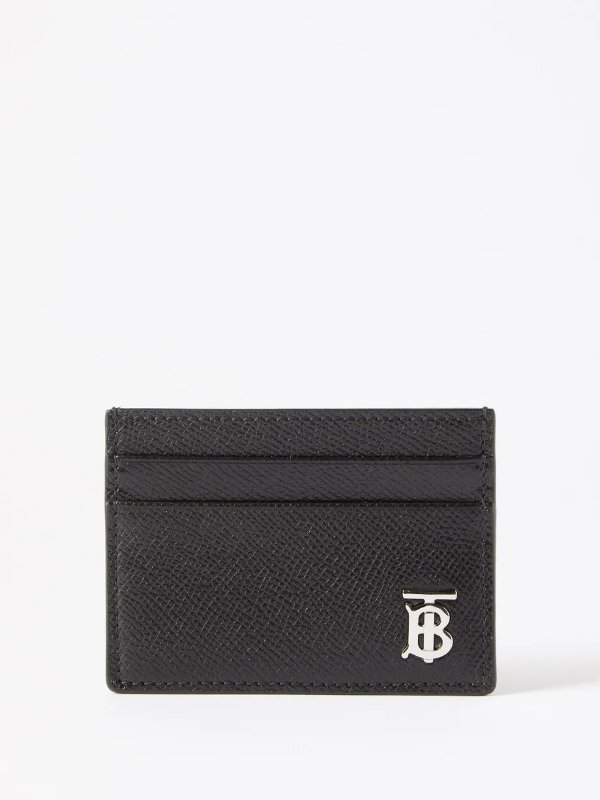 TB-logo grained-leather cardholder | Burberry