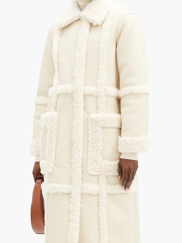 Patrice panelled faux-shearling coat | Stand Studio | MATCHESFASHION US