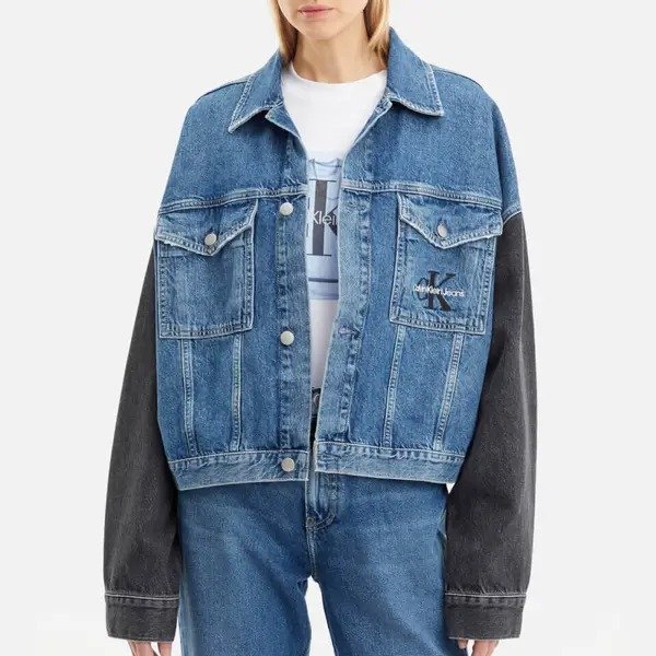 Jeans Contrast Oversized Denim Jacket