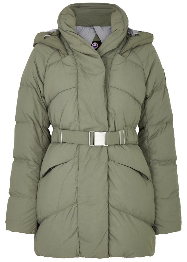 New Season Marlow belted quilted shell coat