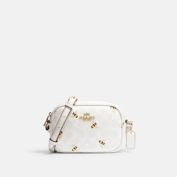 Outlet Mini Jamie Camera Bag In Signature Canvas With Bee Print