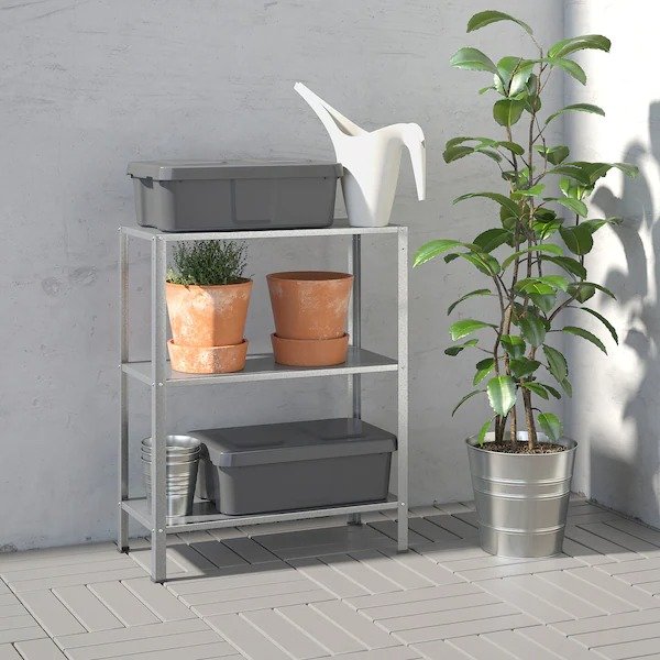 HYLLIS Shelf unit, indoor/outdoor, 23 5/8x10 5/8x29 1/8" - IKEA