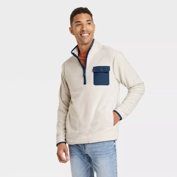 Men's Quarter-Zip Fleece Sweatshirt - Goodfellow & Co™