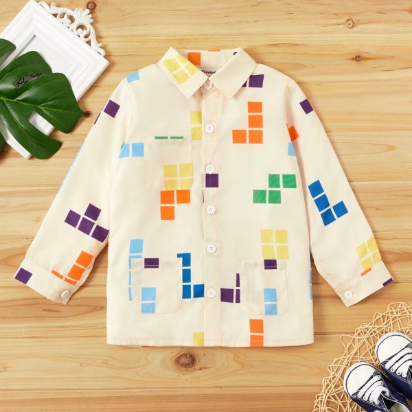 Toddler Boy Tetris Fanciful Long-sleeve Shirt