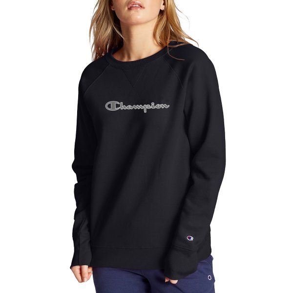 Champion women's powerblend boyfriend crew sale pullover