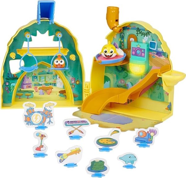 Baby Shark's Big Show! Shark House Playset – Lights and Sounds Toddler Playset – Interactive Baby Shark Toy