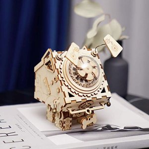 史低价：ROBOTIME 木质DIY音乐盒，可爱小狗造型