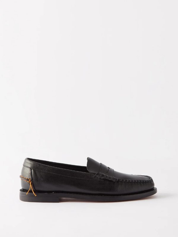 Embroidered leather loafers | Fortela