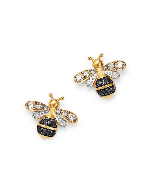 Diamond Bumble Bee Earrings in 14K Yellow Gold, 0.32 ct. t.w. - 100% Exclusive